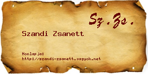 Szandi Zsanett névjegykártya