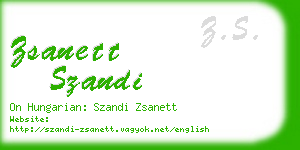 zsanett szandi business card